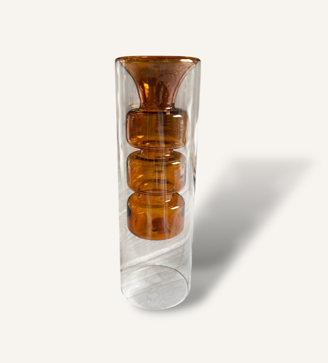 Large Orange Diffuser Glass