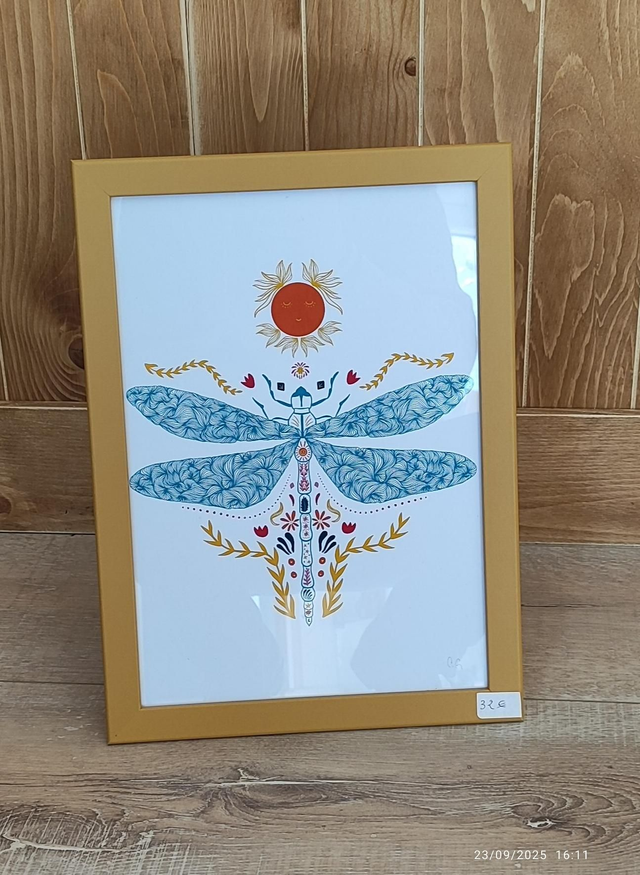 Cadre Print &quot;Libellule&quot; 