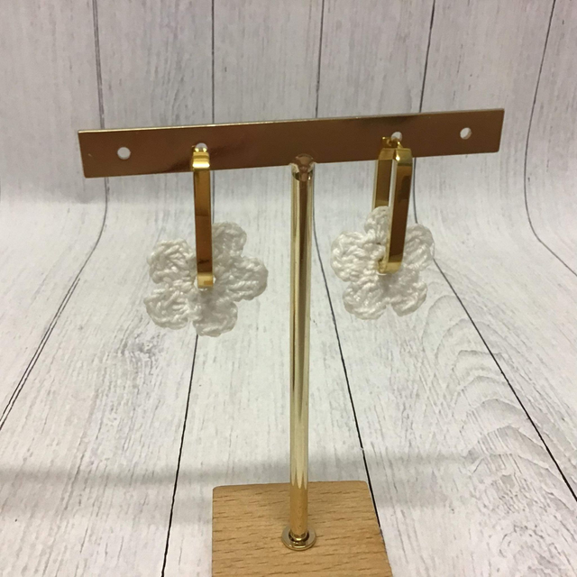 Boucles d’oreilles happy flowers au crochet