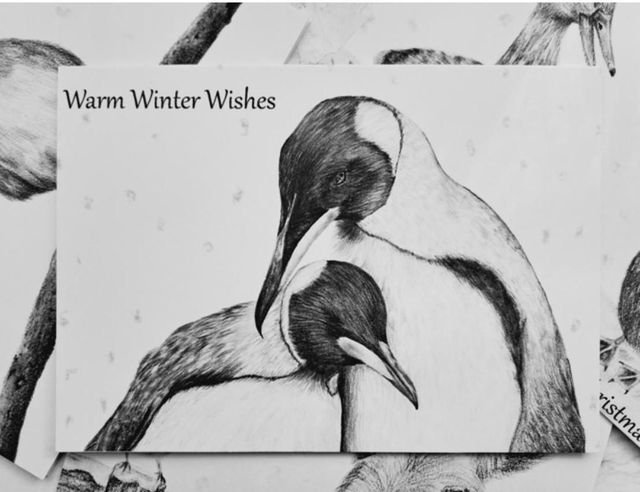 Penguins Christmas Greetings Card