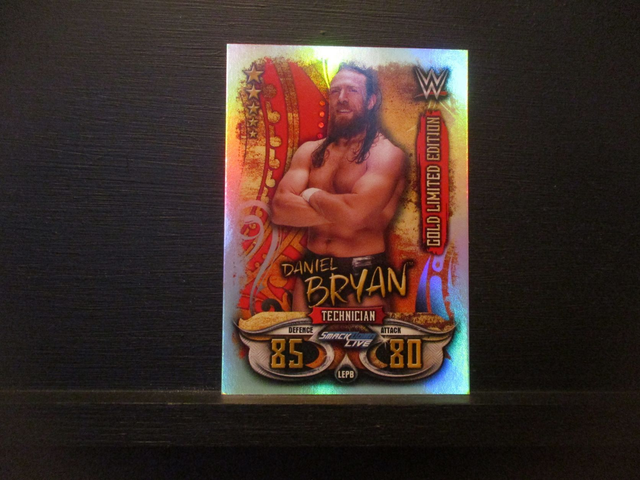 Daniel Bryan - Slam Attax Live Gold Limited Edition Original Trading Card #LEPB