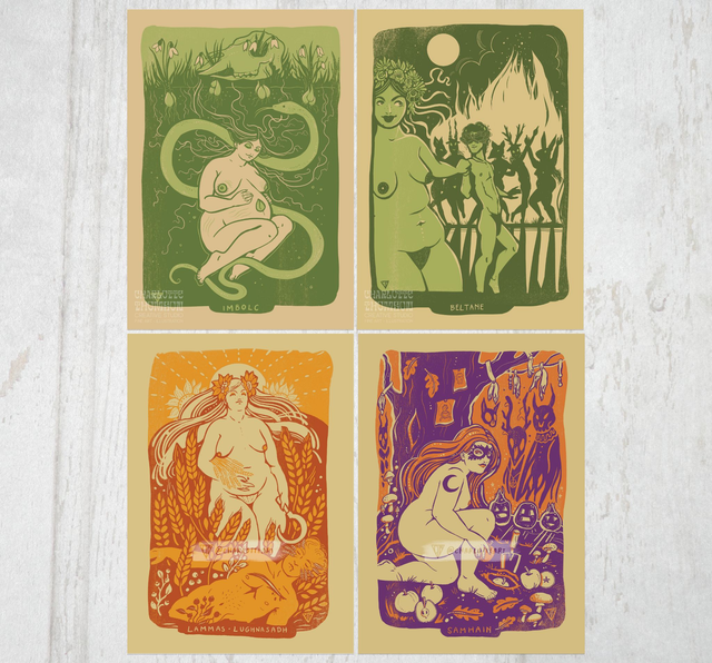 Wheel of the Year - Postcards - A6 Size