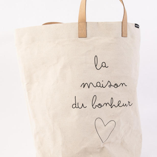 Sac coton enduit, la maison du bonheur 