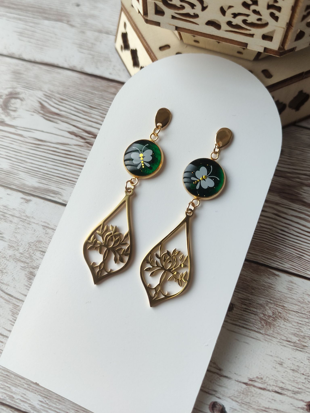 Boucles &quot;Arbre de vie&quot; papillons