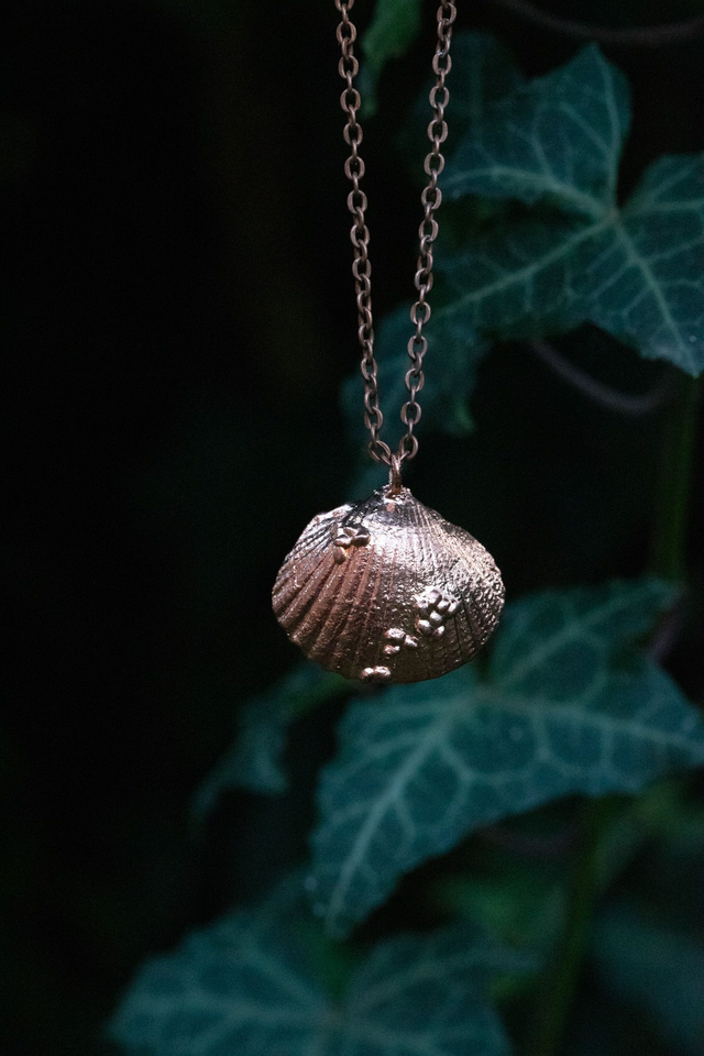 Collier Coquillage cuivre (1)