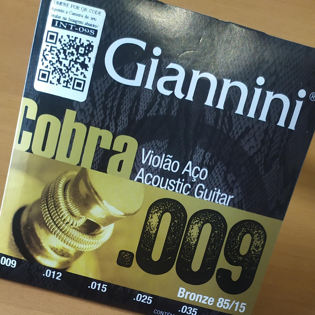 Encordoamento Violão 009 Aço Giannini Cobra 098