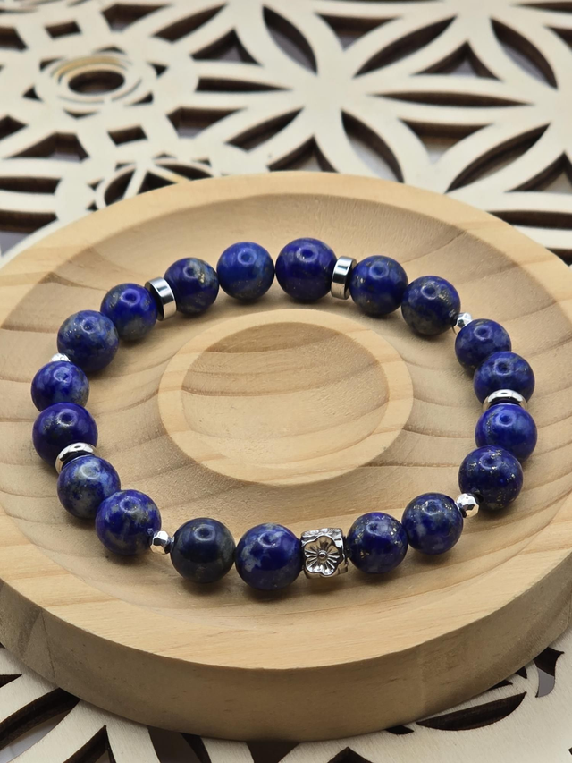 Bracelet Lapis lazuli 0,8 cm 