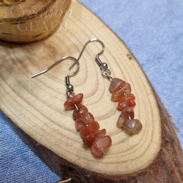 Agate rouge orangé
