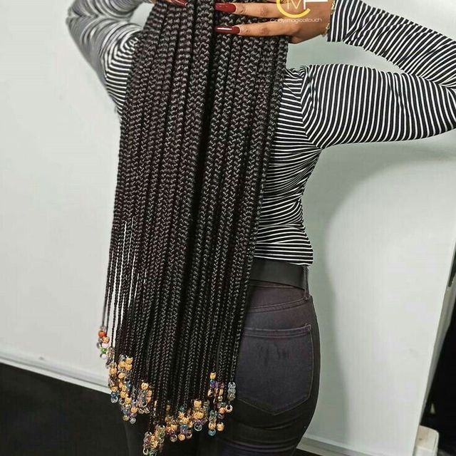 ✨ Braids avec Perles Extra-Long 