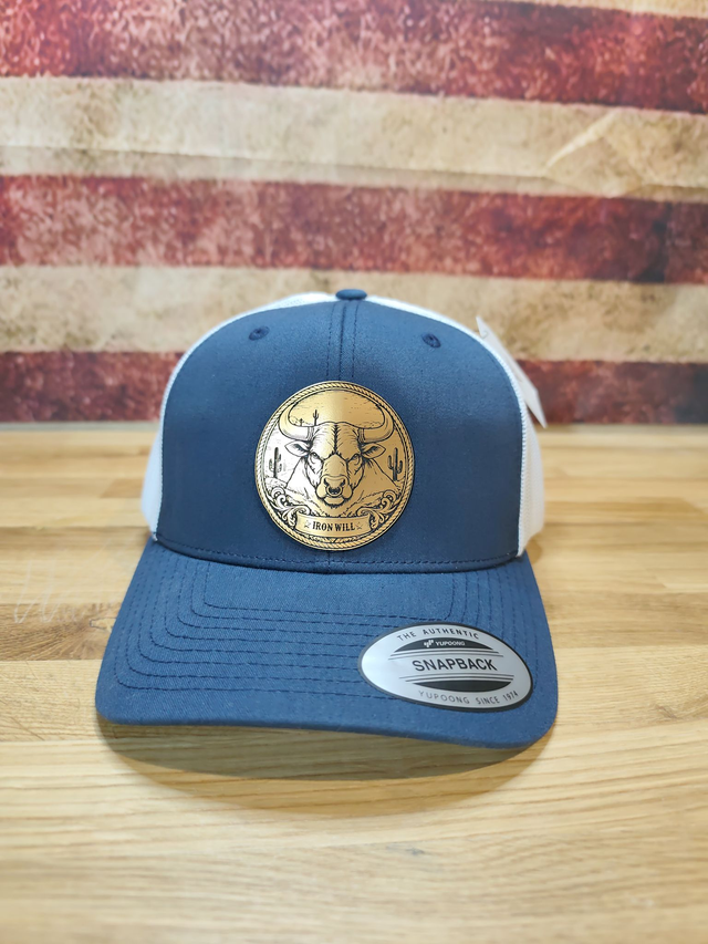 Casquette trucker bleu marine / blanc iron will