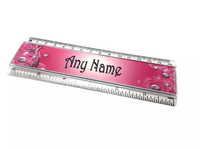Personalised Ruler - Any Name - Pink