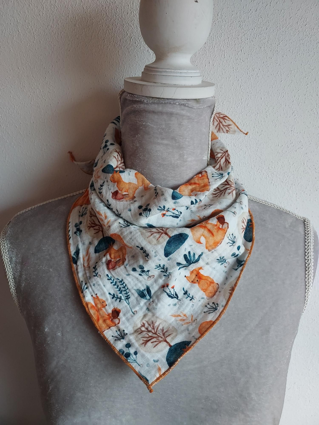 Schal Musselin Waldtiere