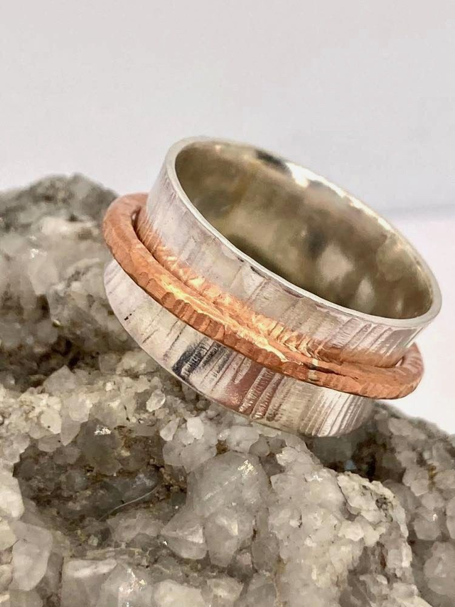Copper Single Band Spinner Ring