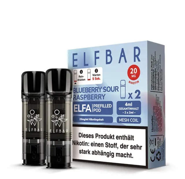 ELFBAR ELFA Prefilled Pods – Blueberry Sour Raspberry | 20 mg