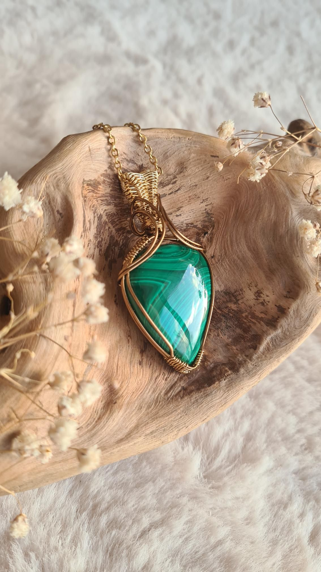 Pendentif malachite