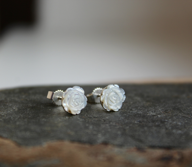 Ohrstecker •PerlmuttRose•