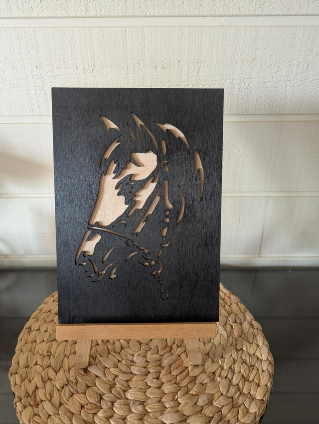 Tableau bois art déco 