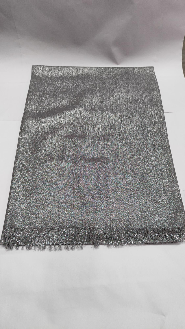 Stola ARGENTO SCURO elegante misto seta viscosa