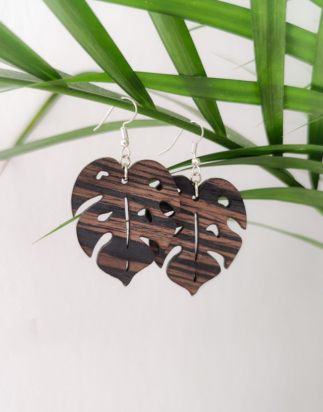 Pendientes &quot;Monstera&quot;
