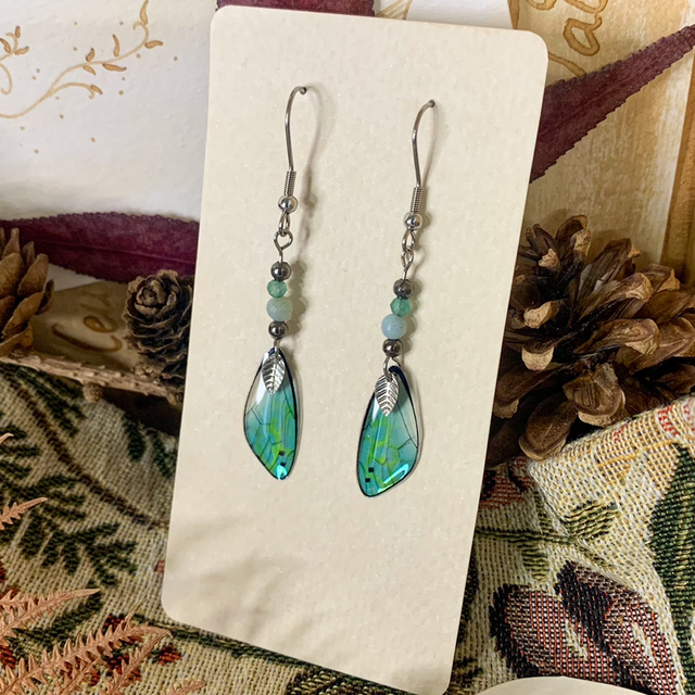 Boucles d'oreilles Fée Pierfine - Aventurine Amazonite