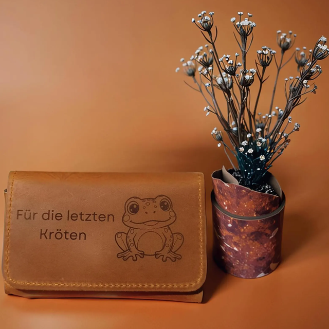 Kleine Ledergeldbörse mit Wunschgravur