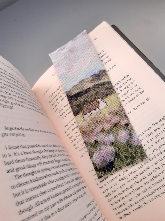 Athnamulloch Thistles bookmark cross stitch kit