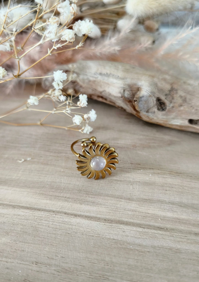 Bague Soleil Quartz rose