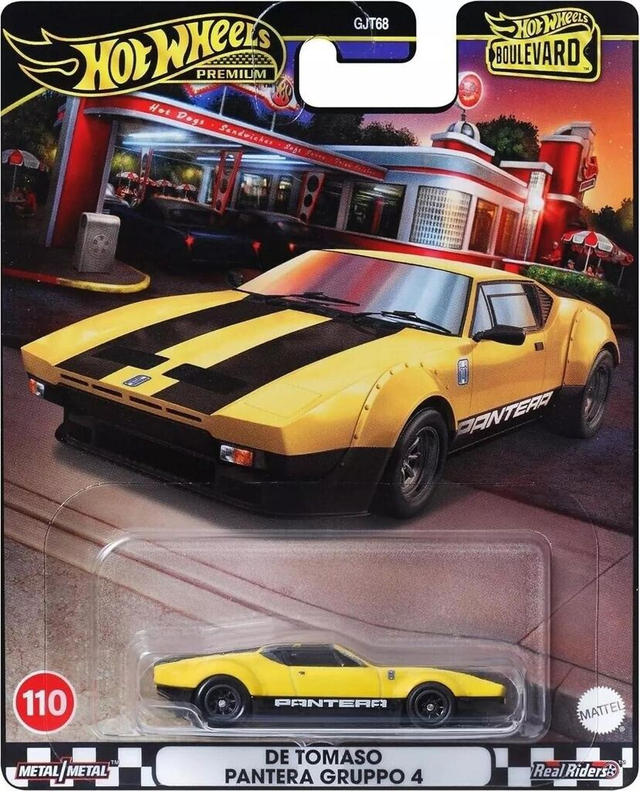 Hot Wheels Premium Boulevard - De Tomaso Pantera Gruppo 4 in Gelb