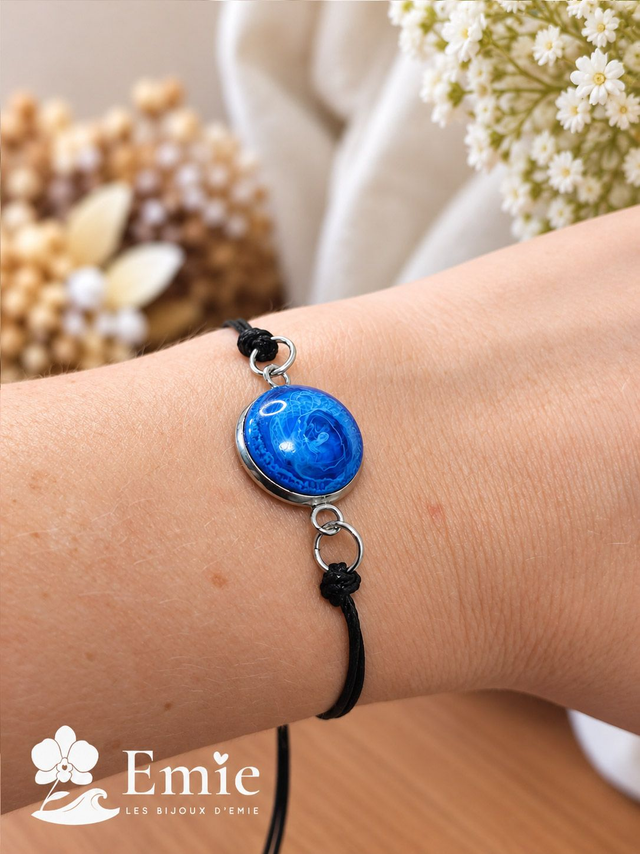 Bracelets - Lagoona✨ Tourbillon de bleus - Résine Epoxy