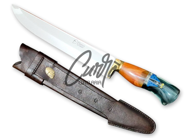 Faca Churrasco Elmo Aço Híbrido Nossa Senhora Aparecida Fé 10 Pol