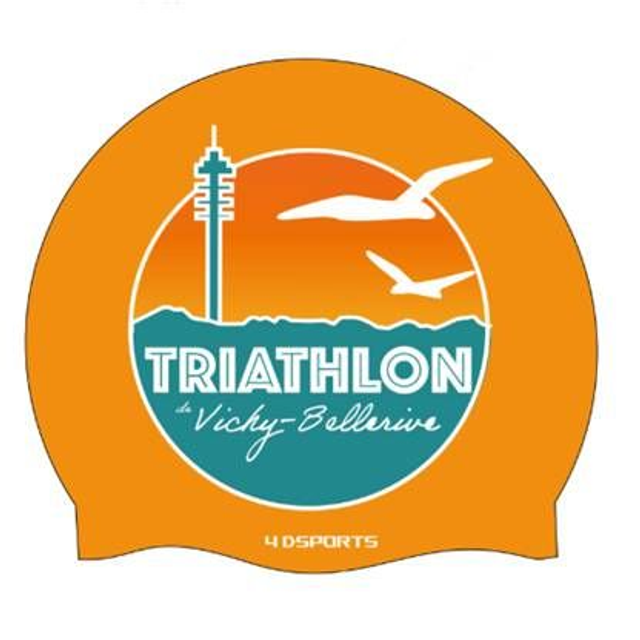 Bonnet de natation Triathlon de Vichy 2024 (Orange)