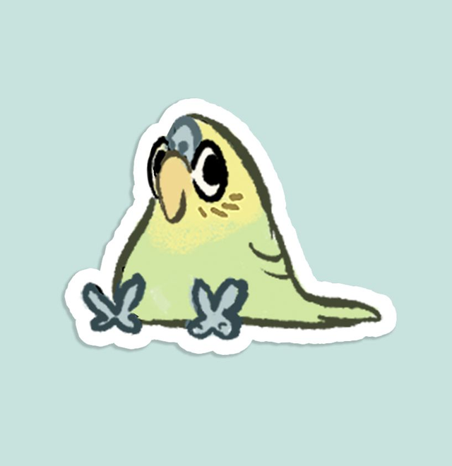 Budgie vinyl sticker