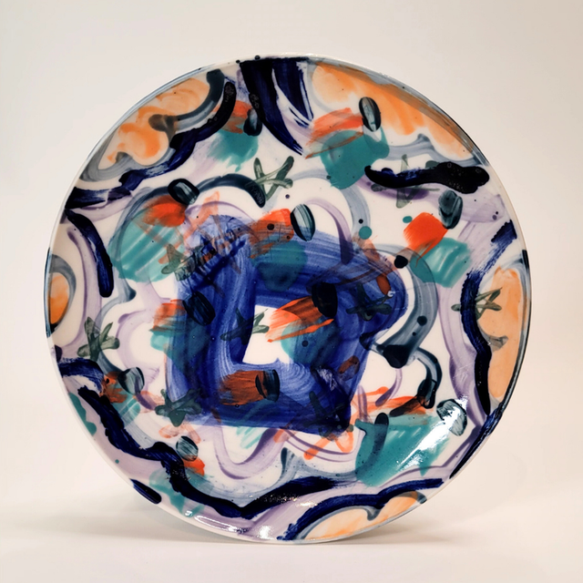 Petite assiette carré Bleu