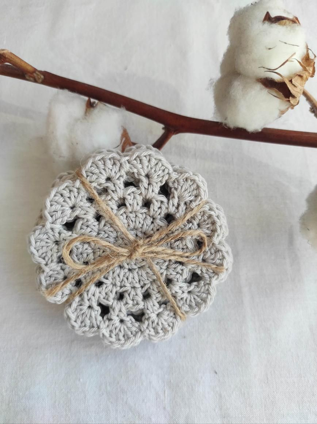 Lot de 6 dessous de verre en coton