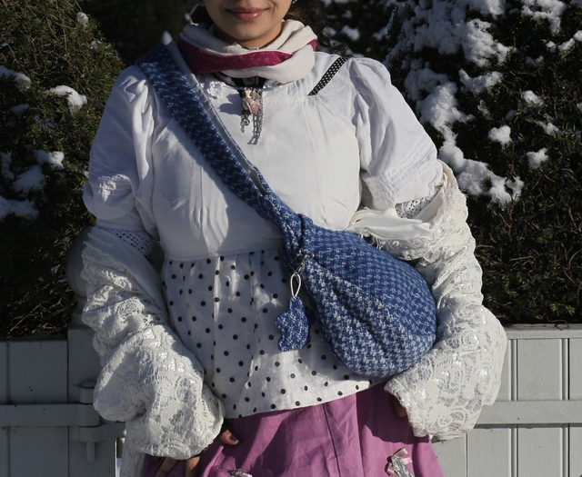 shoulder bag - blue duo