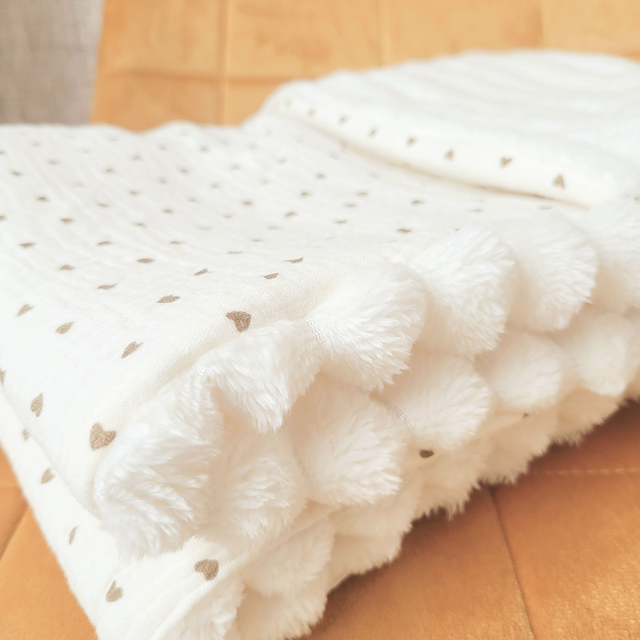 Couverture bébé / enfant &quot;coeur&quot;