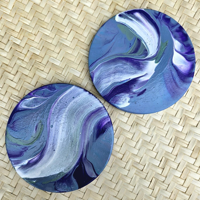 &quot;Tea break for two&quot; coasters