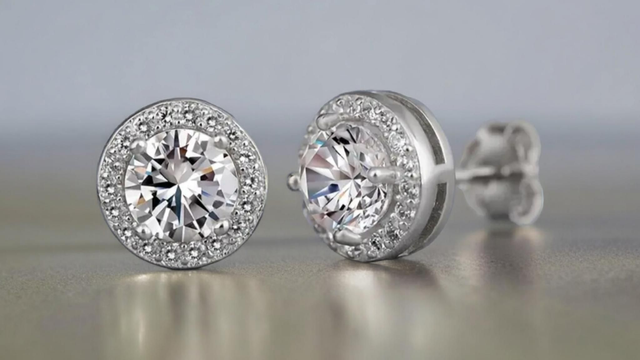 Clous d'oreilles en argent sterling 925%