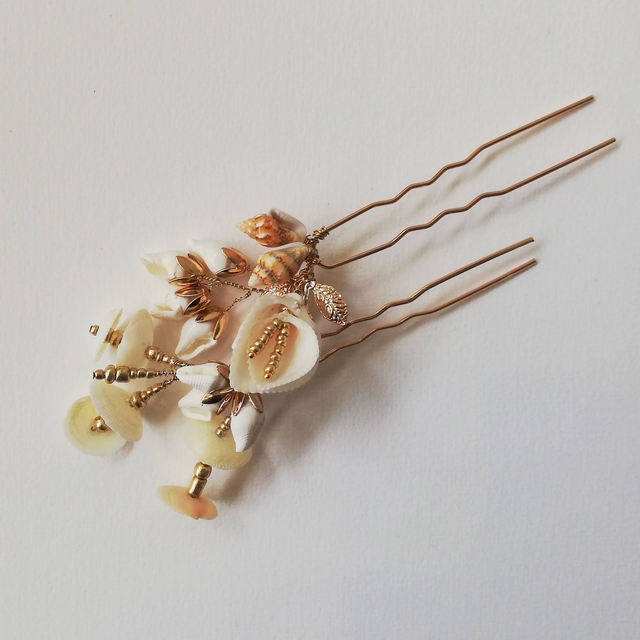 Duo d'épingles à cheveux coquillages