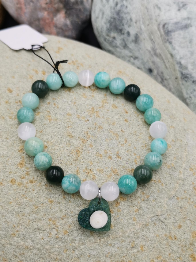 BPO.007 Bracelet amazonite sélénite 