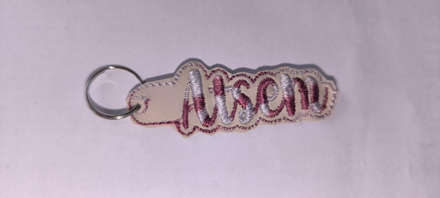 Porte clef Atsem multi bordeaux