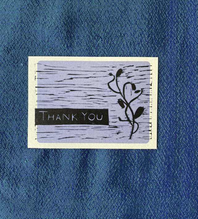 Thank You Postcard Periwinkle