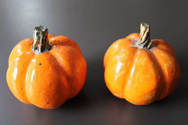 Pompoen duo oranje small / Pumpkin duo  2 orange small