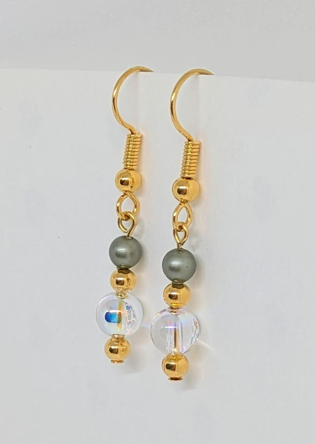 24k Gold Plated Crystal Earrings 