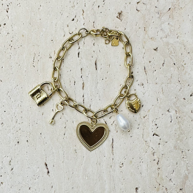 Armband hart goud