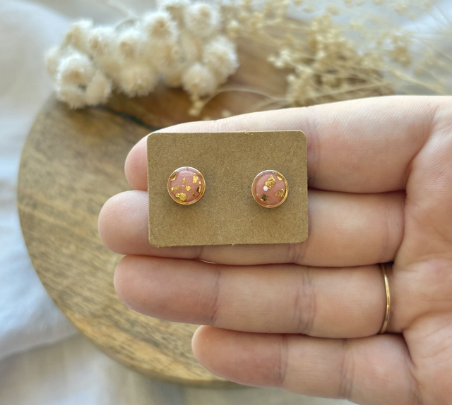 Mini clou - rose irisée