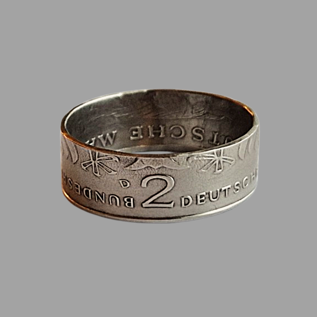 German Two Mark 1988 Coin Ring     