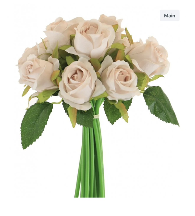 Lila Bud Rose Handtie Nude 27cm 12 Stems 