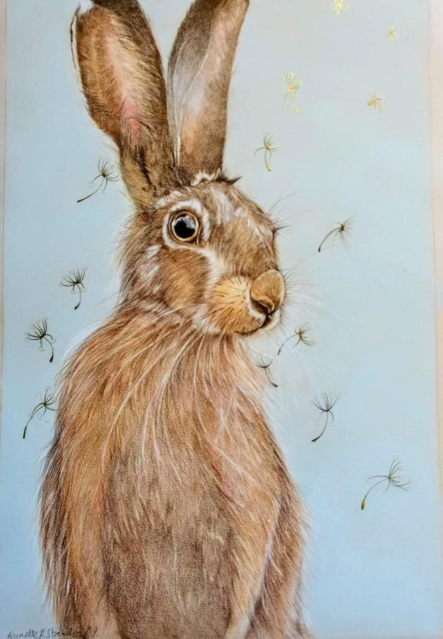 Dandelion Hare Original SOLD