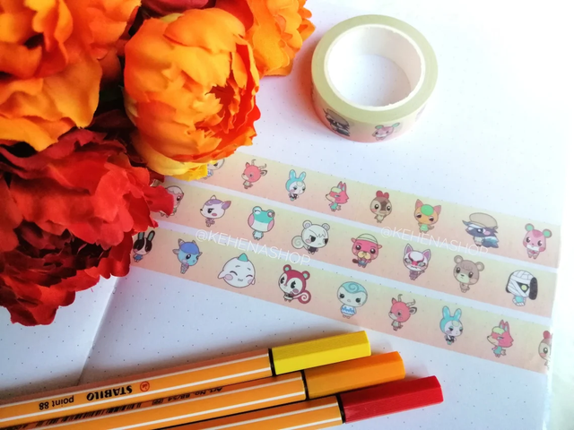 Animal Crossing Orange Washi Tape